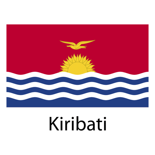 Kiribati national flag PNG Design