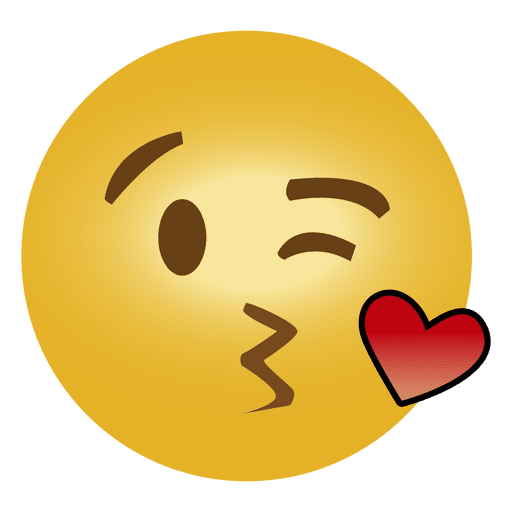 Emoticon emoji de beijo fofo Desenho PNG