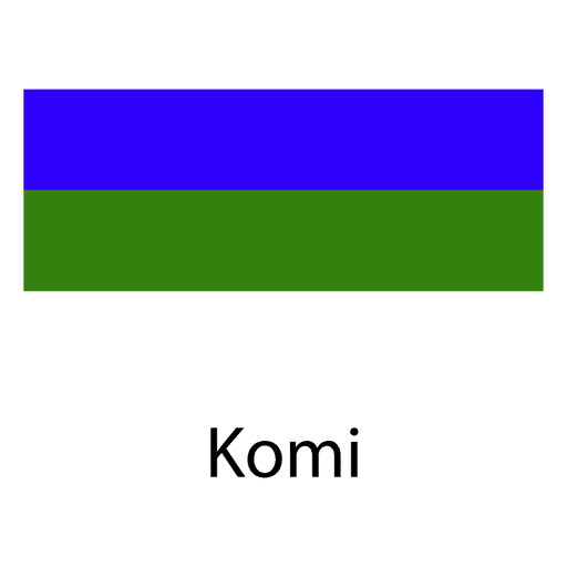 Komi Nationalflagge PNG-Design