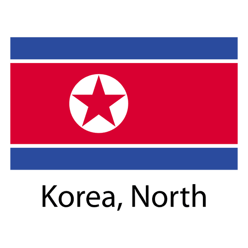 Bandeira nacional do norte de Coreia Desenho PNG