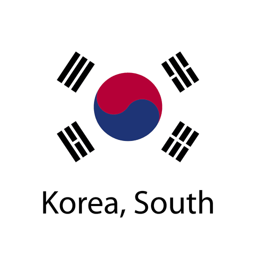 Korea S?d Nationalflagge PNG-Design