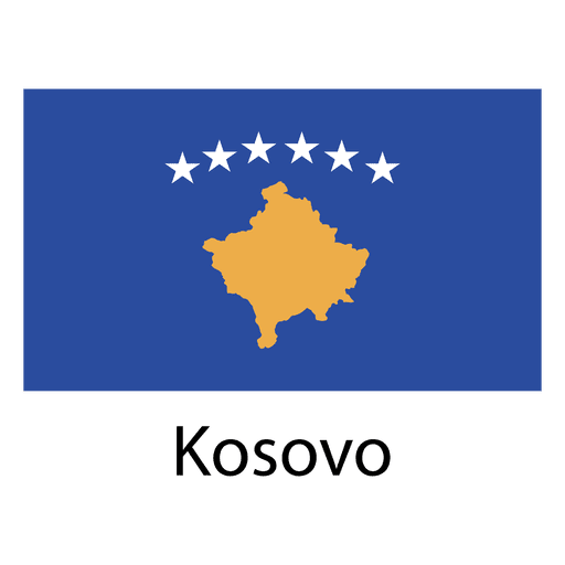 Bandera nacional de Kosovo Diseño PNG