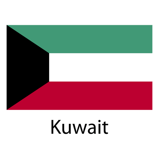 Kuwait national flag PNG Design