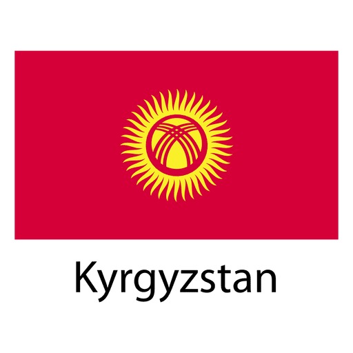 Kyrgyzstan national flag PNG Design