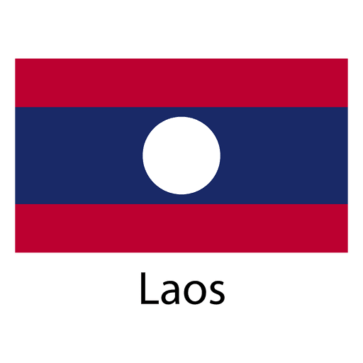 Laos national flag PNG Design