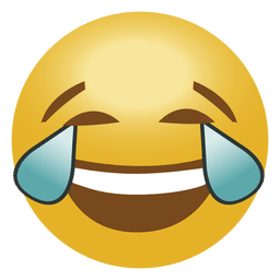 Lache weinendes Emoji-Emoticon PNG-Design