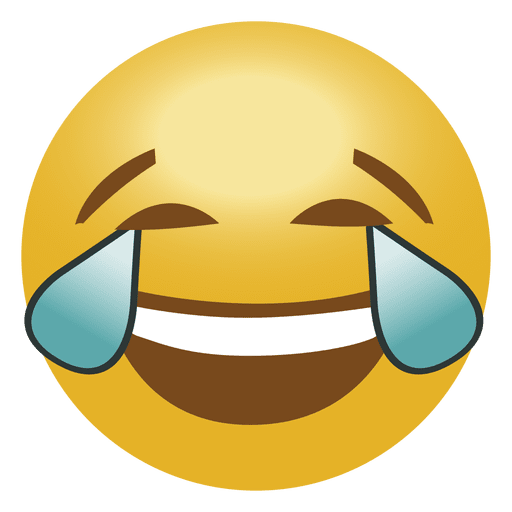 Emoticon de emoji de risa llorando Diseño PNG