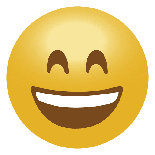 Laugh emoji emoticon smile PNG Design