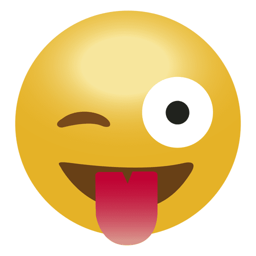 Laugh tongue emoji emoticon PNG Design