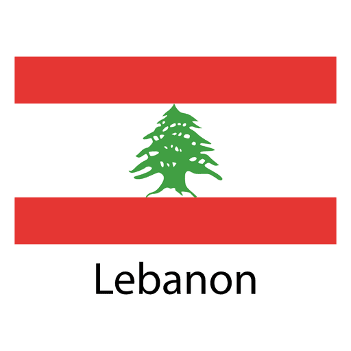 Libanon Nationalflagge PNG-Design