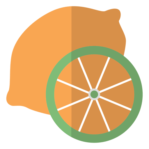 Orangenfruchtikone PNG-Design