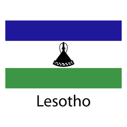 Lesotho-Nationalflagge PNG-Design Transparent PNG