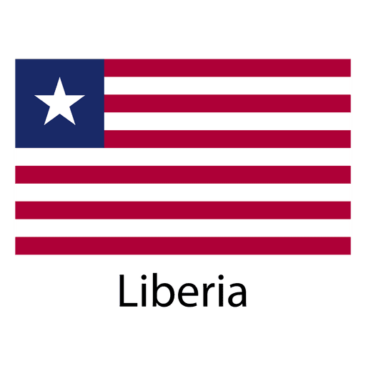 Liberia national flag PNG Design