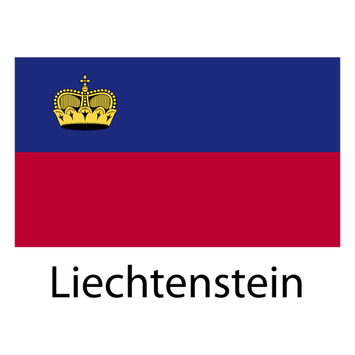Liechtensteiner Nationalflagge PNG-Design
