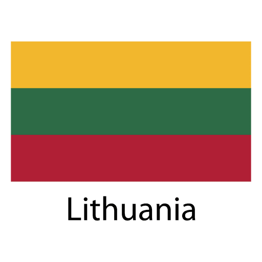Lithuania national flag PNG Design