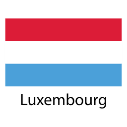 Luxembourg national flag PNG Design