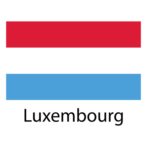 Luxembourg national flag PNG Design