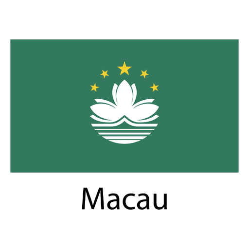 Macau national flag PNG Design