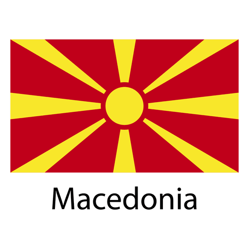 Bandera nacional de macedonia Diseño PNG