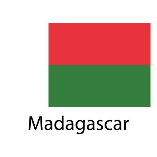 Madagaskar-Nationalflagge PNG-Design