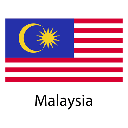 Malaysia Nationalflagge PNG-Design