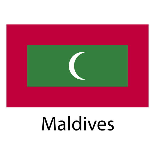 Malediven-Nationalflagge PNG-Design