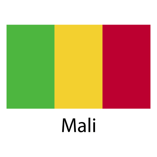 Mali Nationalflagge PNG-Design