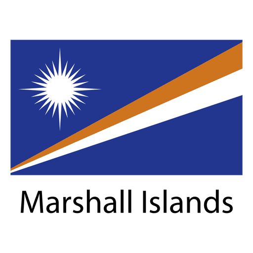 Marshall islands national flag PNG Design