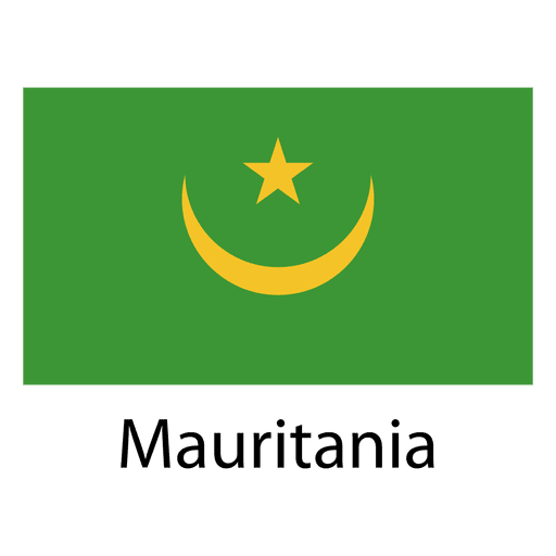 Bandeira nacional da Maurit?nia Desenho PNG