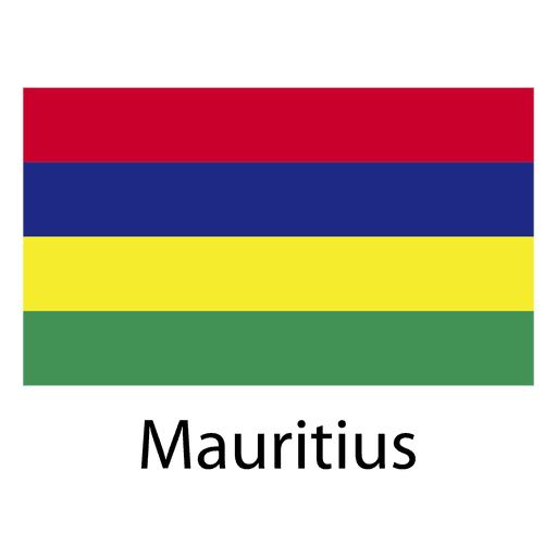 Mauritius national flag PNG Design