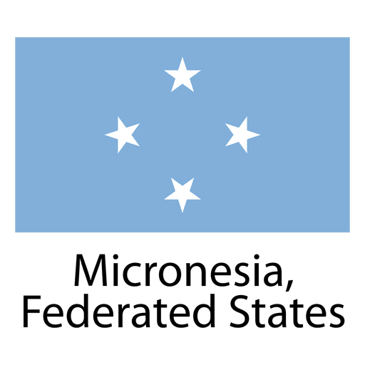 Bandeira nacional dos estados federados da Micronésia Desenho PNG