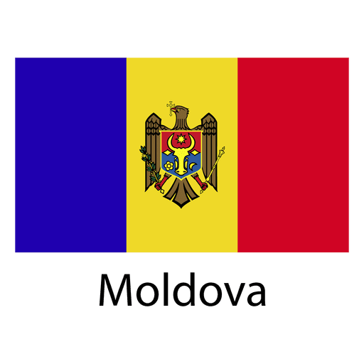 Moldova national flag PNG Design