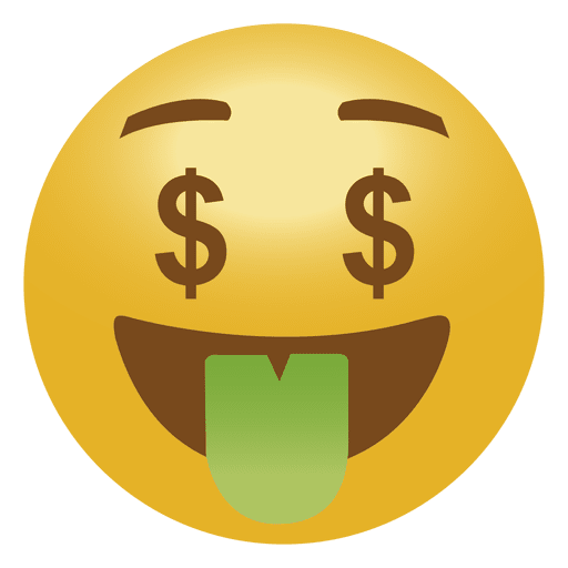 Emoji de dinheiro emoticon Desenho PNG