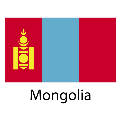 Bandera nacional de mongolia Diseño PNG