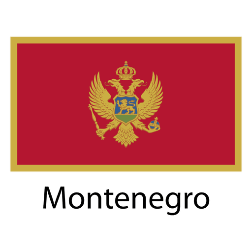 Bandeira nacional de Montenegro Desenho PNG