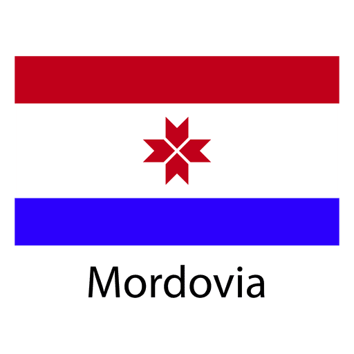 Bandera nacional mordovia Diseño PNG
