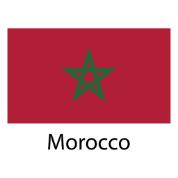 Bandera nacional de marruecos Diseño PNG