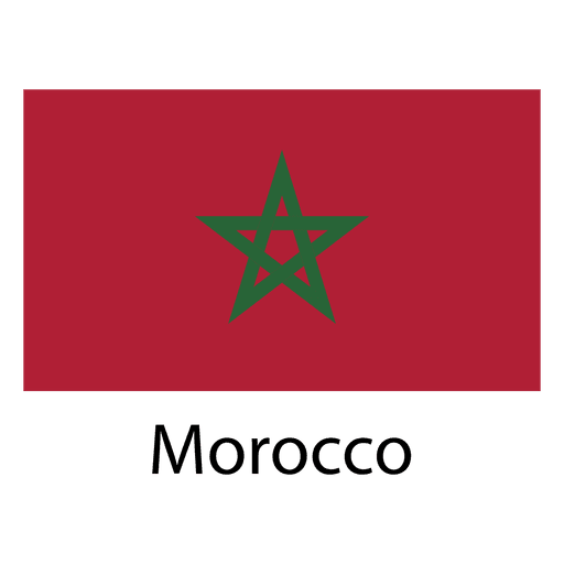 Marokko Nationalflagge PNG-Design