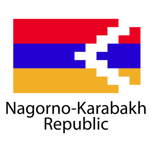 Bandeira nacional da República de Nagorno Karabakh Desenho PNG