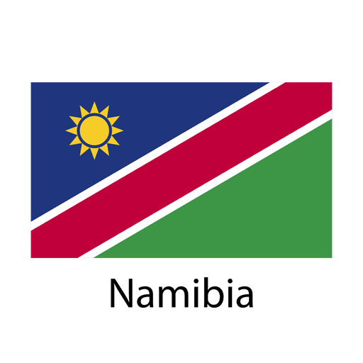 Namibia Nationalflagge PNG-Design