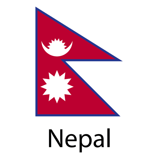 Bandeira Nacional do Nepal Desenho PNG