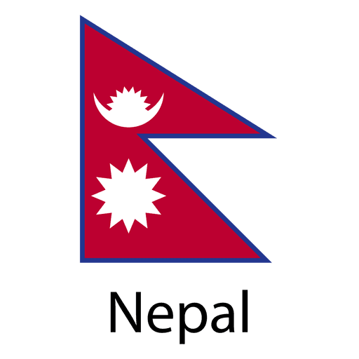 Nepal Nationalflagge PNG-Design