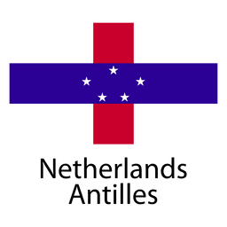 Bandeira nacional das antilhas holandesas Desenho PNG