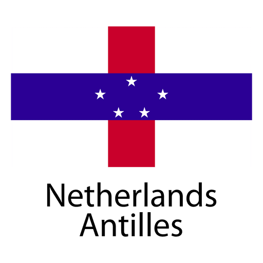 Nationalflagge der Niederländischen Antillen PNG-Design