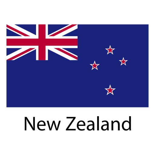 Bandera nacional de nueva zelanda Diseño PNG