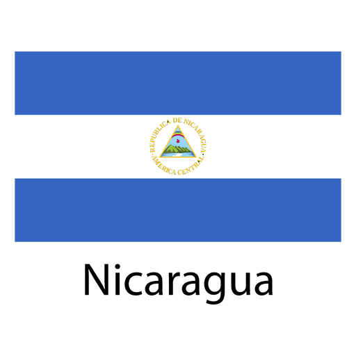 Diseño Png Y Svg De Bandera Nacional De Nicaragua Para Camisetas 