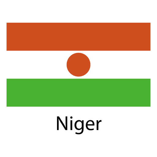 Bandera nacional de niger Diseño PNG