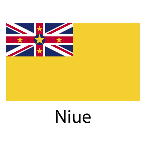 Niue Nationalflagge PNG-Design
