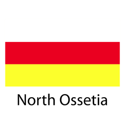 North ossetia national flag PNG Design