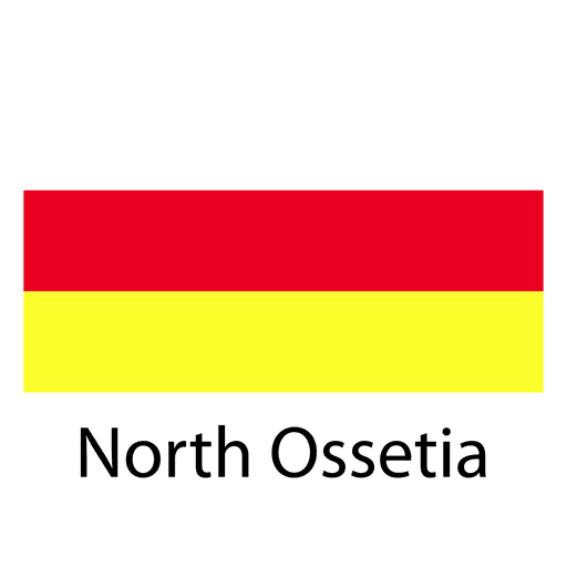 Nordossetien Nationalflagge PNG-Design